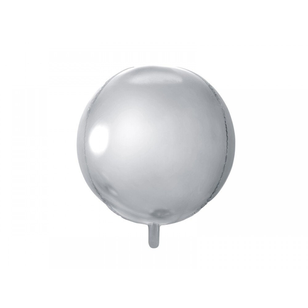 Balon folie sfera, Argintiu, 40cm